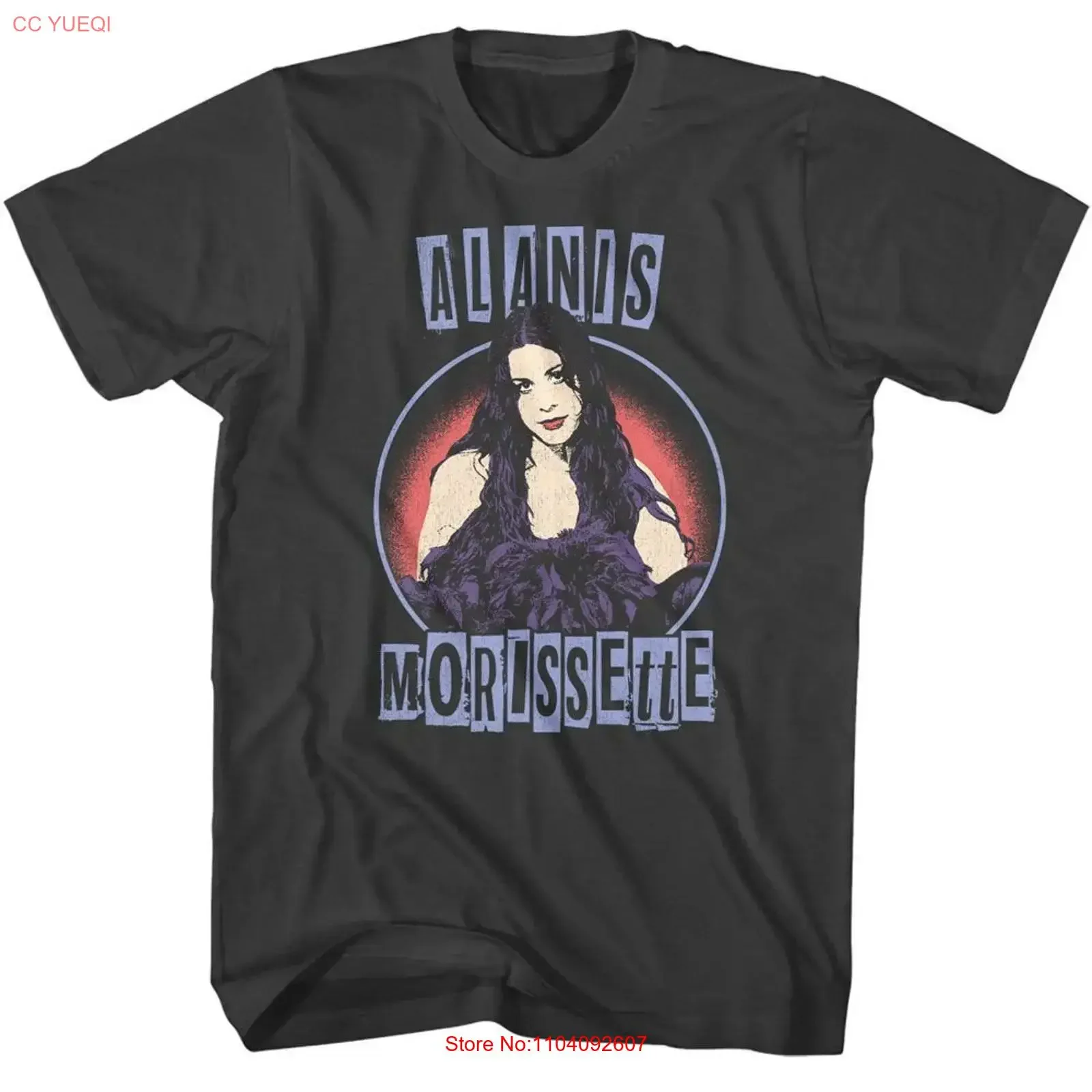 Alanis Morissette Threshold Circle Smoke Adult T Shirt vintage Washed homme Comfortable Stylish Casual graphic Versatile