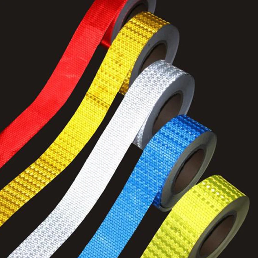 

1Pc 3Meter Car Reflective Tape Auto Safety Warning Sticker Reflector Protective Tape Strip Film for Trucks Auto Motorcycle