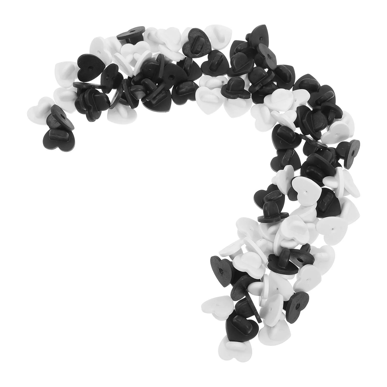 

100pcs Heart Shaped Backings For Enamel Pins Brooch Clutch Craft Making Replacement Locking Backs Badge Accessories Brooch