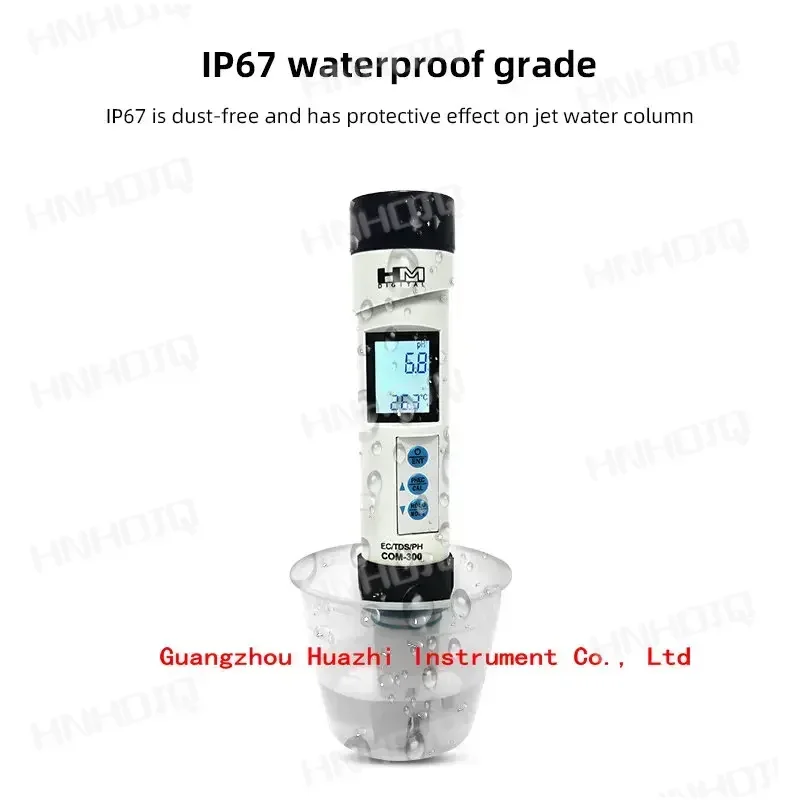 COM-300 Conductivity TDS/ec/ph ph detection pens Waterproof Water quality detector