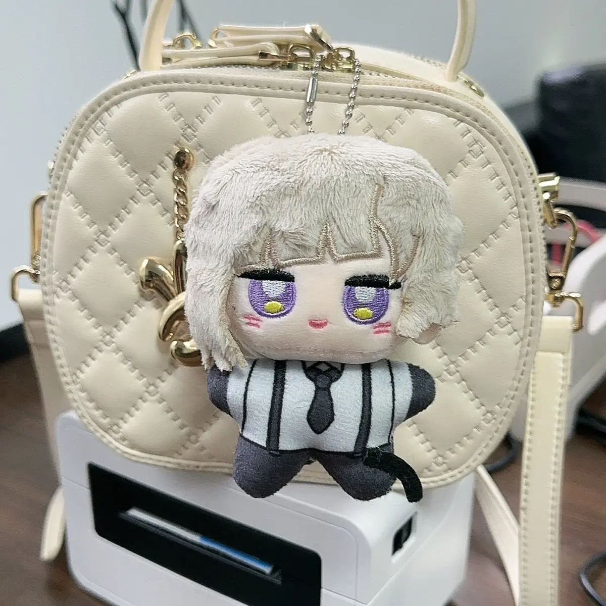 Anime Bungou Stray Dog Portachiavi in peluche 10CM Dazai Osamu Nakahara Chuuya Morbido Peluche Regalo di compleanno