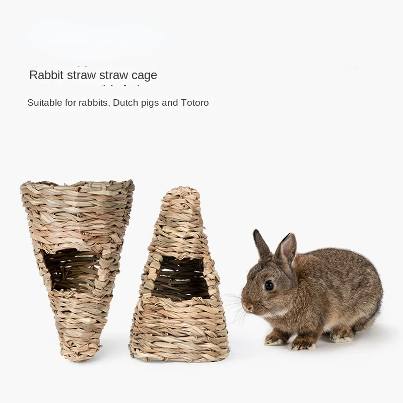 

Straw Rabbit Frame Reed Leaf Seaweed Suitable Guinea Pig Totoro Animal Toys Fixed Feeding Cage Pet Rabbit Supplies Medium Size