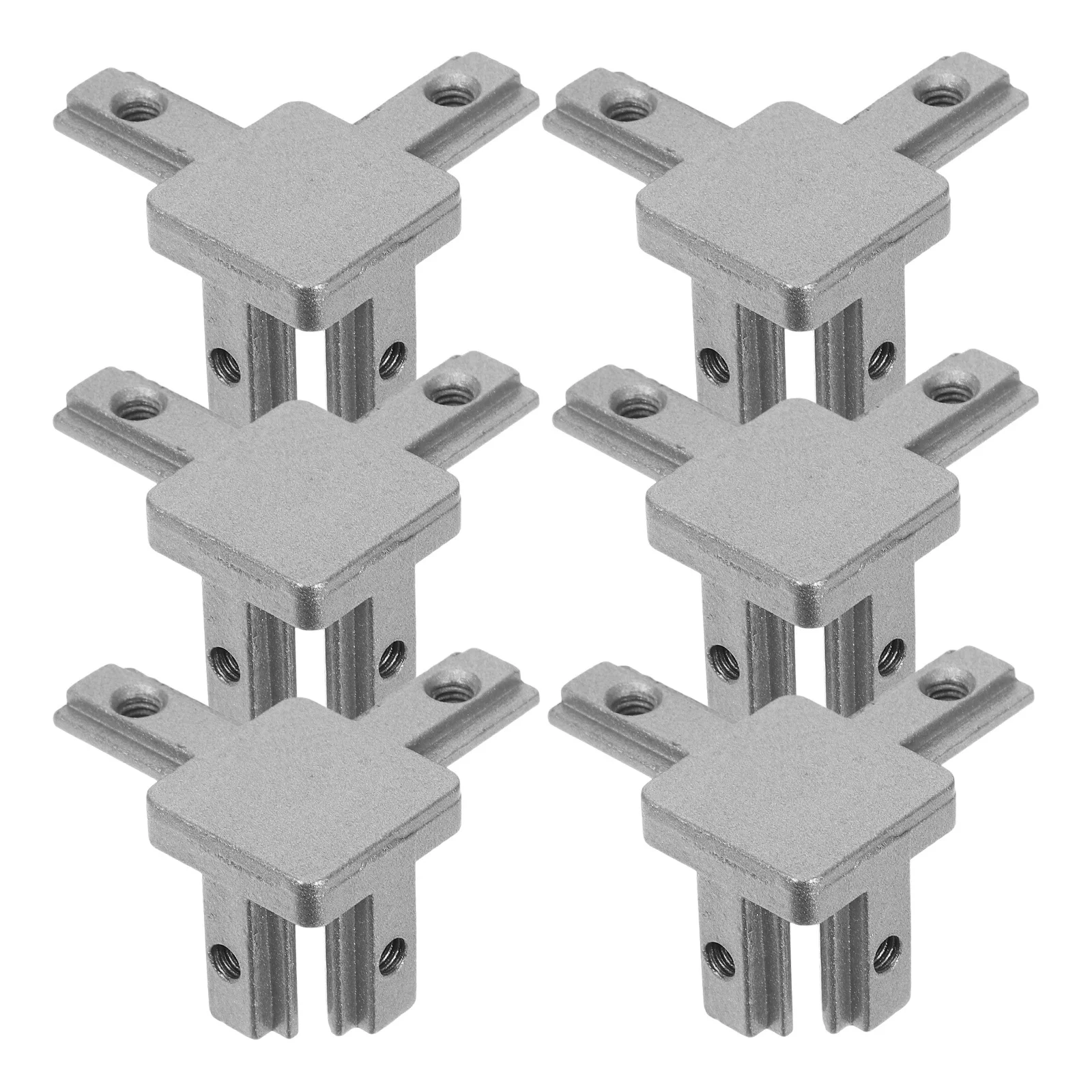 

6pcs 3-Way End Corner Bracket Connector For T Slot Extrusion Durable Diecast Aluminum Alloy Right Angle Fixing Brackets For