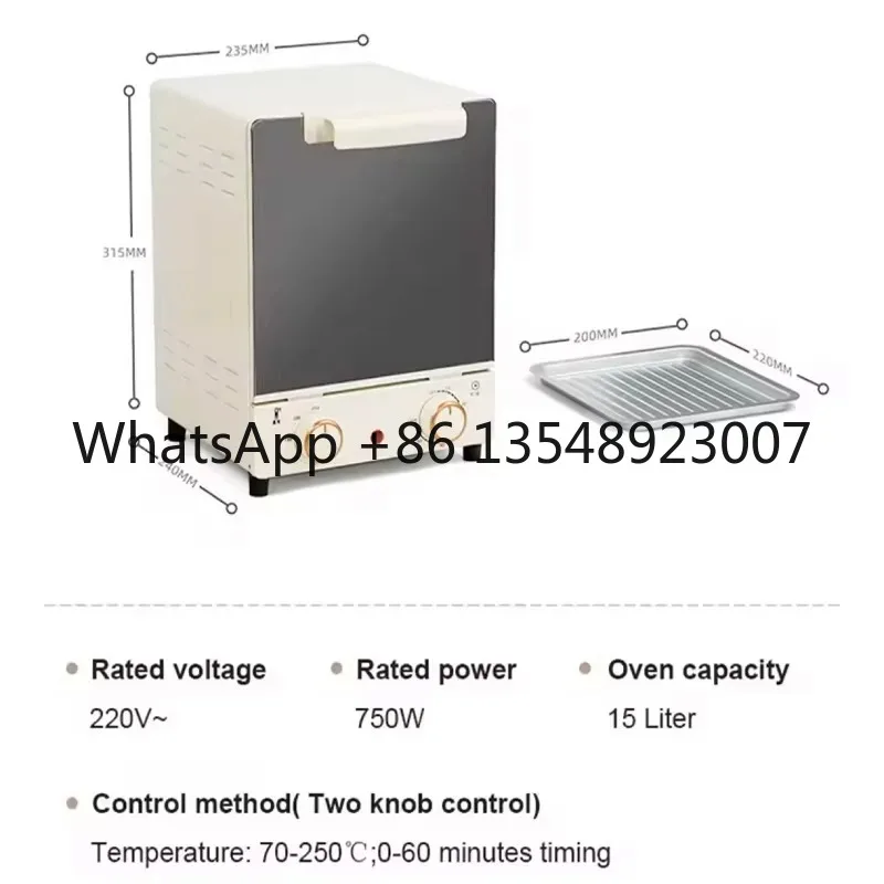 

Многофункциональная бытовая электрическая печь большой емкости 15 л, трехъярусная вертикальная печь для приготовления яичных тарталеток
