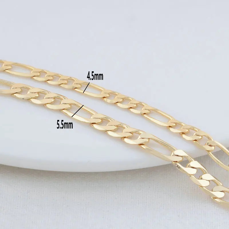 1 Meter 4.5MM 14K Gold Color Plated Brass Chain For Jewelry Making DIY Necklace Bracelets Chain Spool Jewelry Making Supplies