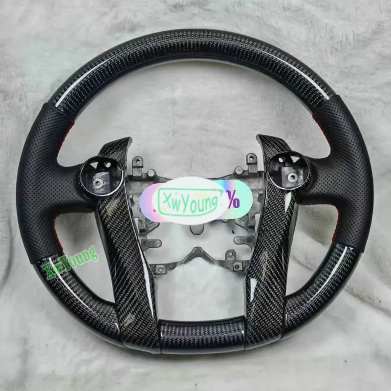 For Toyota Prius Customize 100% Real Carbon Fiber Car Steering Wheel view 3