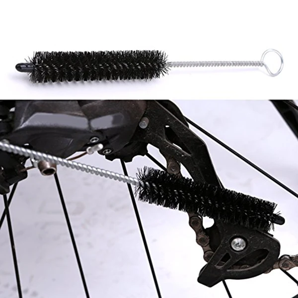 

6pcs Bike Cleaning Kit Compact Bicycle Maintenance Tools Tire Scrubber Chain Cleaner Sprocket Brush Wheel Tool Set For Mountain