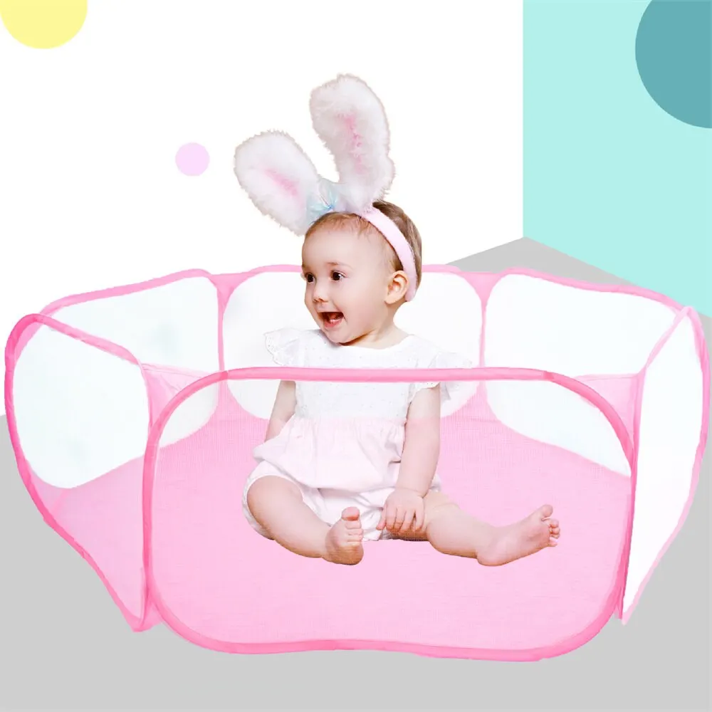 1PC Playpen Ball Pool Net Baby Indoor Foldable Ball Pool Tent Ocean Balls Fence Ball Pit Hexagonal Ball Pool Polyester Fabric