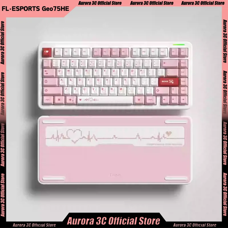 

FL·ESPORTS Geo75HE Механическая клавиатура из алюминиевого сплава Магнитный переключатель 8K Проводная игровая клавиатура RGB Пользовательские аксессуары для ПК и геймеров