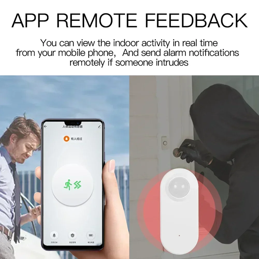 Tuya Smart Life Zigbee Human Motion Presence Sensor PIR Detection App Remote Control For Works With Alexa Google Assistant