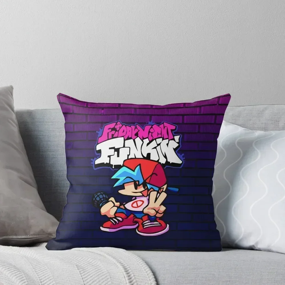 

Friday Night Funkin, Boyfriend Throw Pillow Throw Pillow Covers Pillow Cases Room decorating items Cover