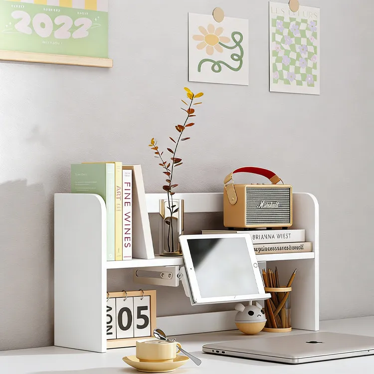 Desktop bookshelf Shelf Multi-layer household computer desk Simple student dormitory office finishing rack