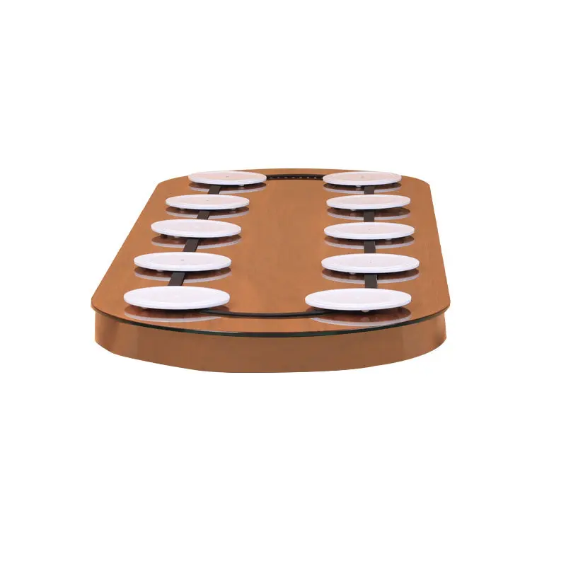 Factory Direct 2026 Household rectangular electric dining table turntable hotel oval electric rotating conveyor belt tray villa