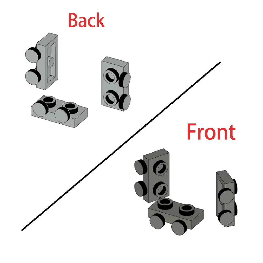 

MOC 10PCS 3023 Bring Two Point Board Bricks Special Plate 1x2 Steering Bracket Building Block Toys Adults Boys Holiday Gifts
