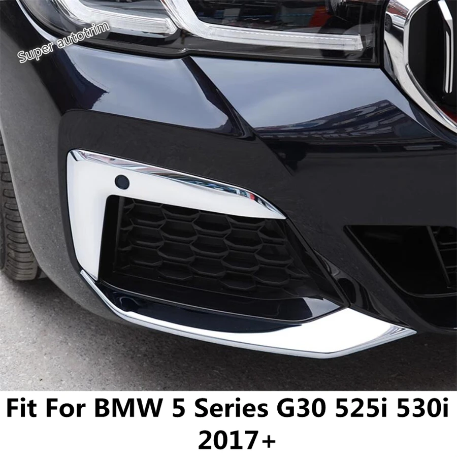 

Car Front Fog Lights Lamp Eyelid Eyebrows Bumper Corner Strips Cover Trim For BMW 5 Series G30 525i 530i 2017 - 2023 Accessories