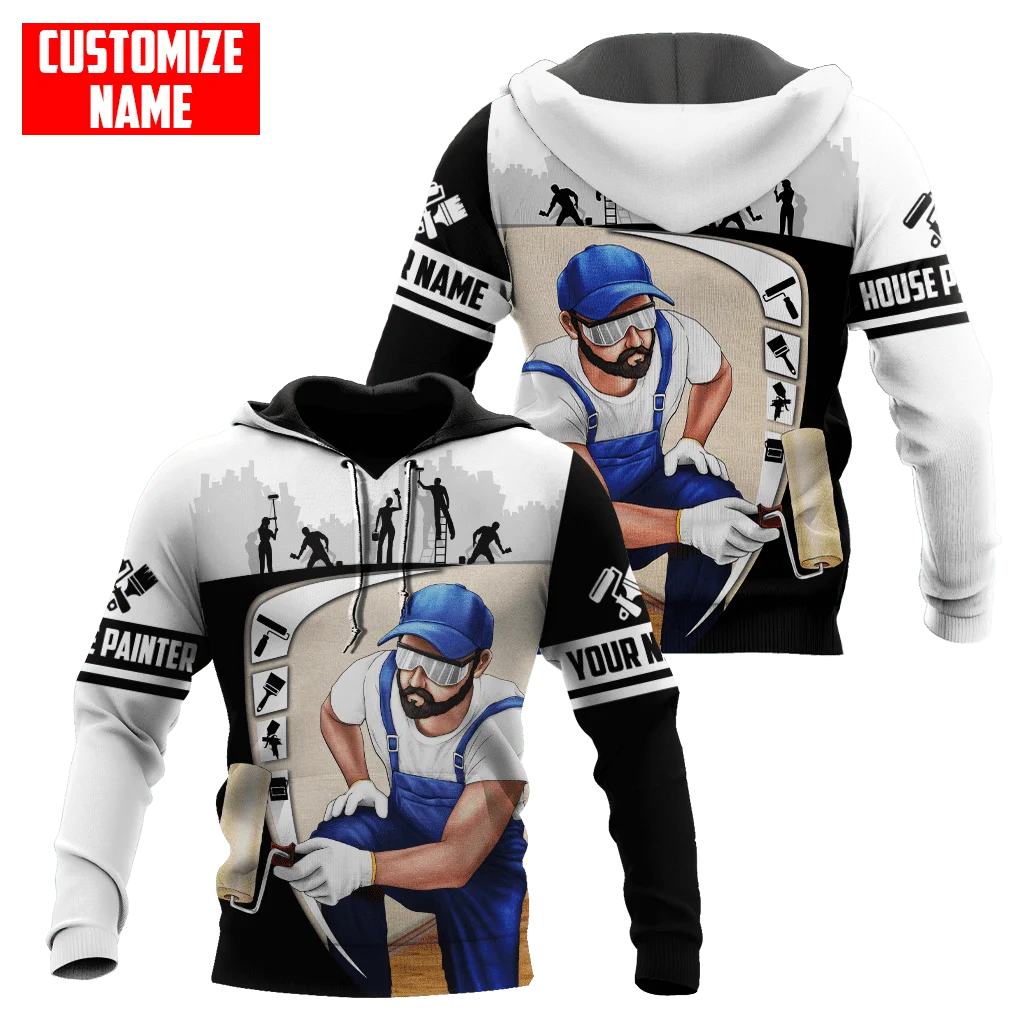 Customized name Painter 3D All Over Printed Hoodies zipper hoodies women For men Casual Pullover sudadera de hombre MT-11