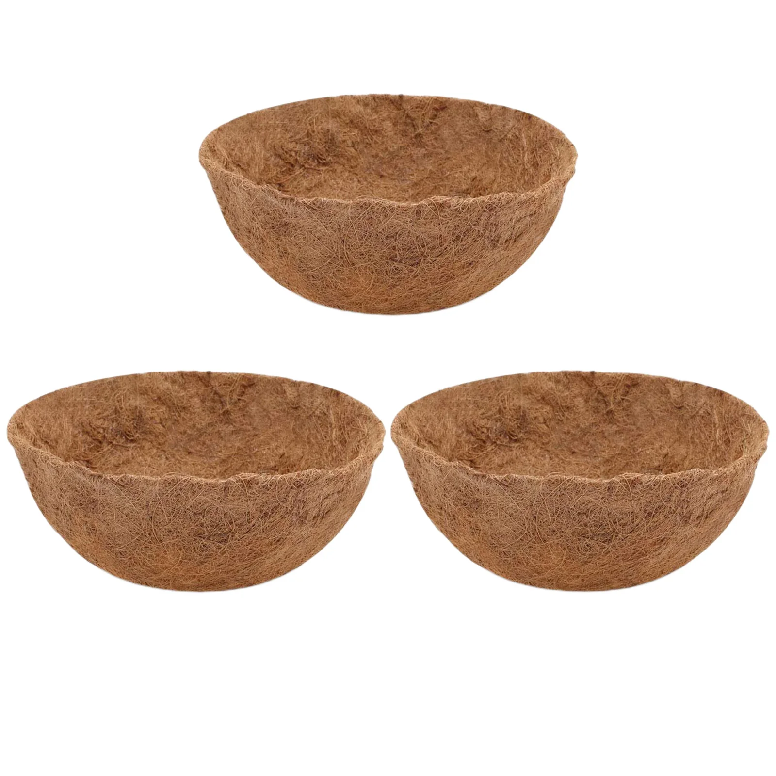 Coco Coir Pots with Natural Fiber Round Design Replacement for Plant Basket Liner Suitable for Home Garden