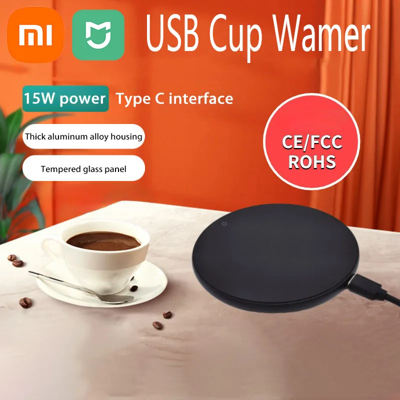 Xiaomi USB Heating Pad Coffee Cup Heater Mug Warmer Electic Milk Tea Water Thermostatic Coasters Cup Warmer For Home Desk Dc 5v