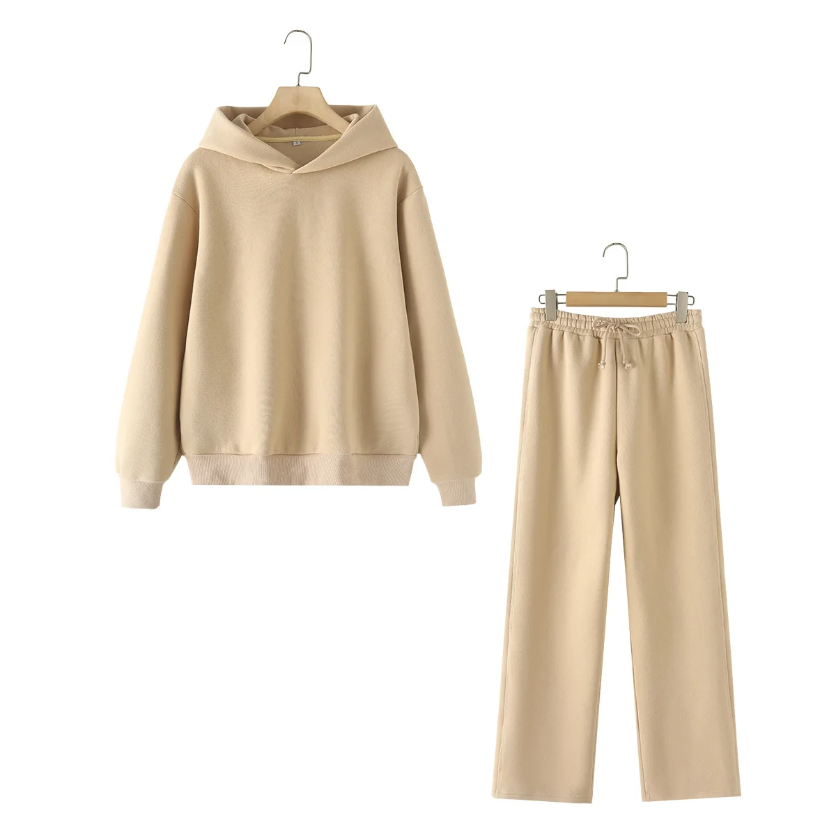 Ensemble 2 pièces pour femme, tenue à capuche, ample, manches longues, pantalon de survêtement, taille haute, nouvelle collection automne hiver
