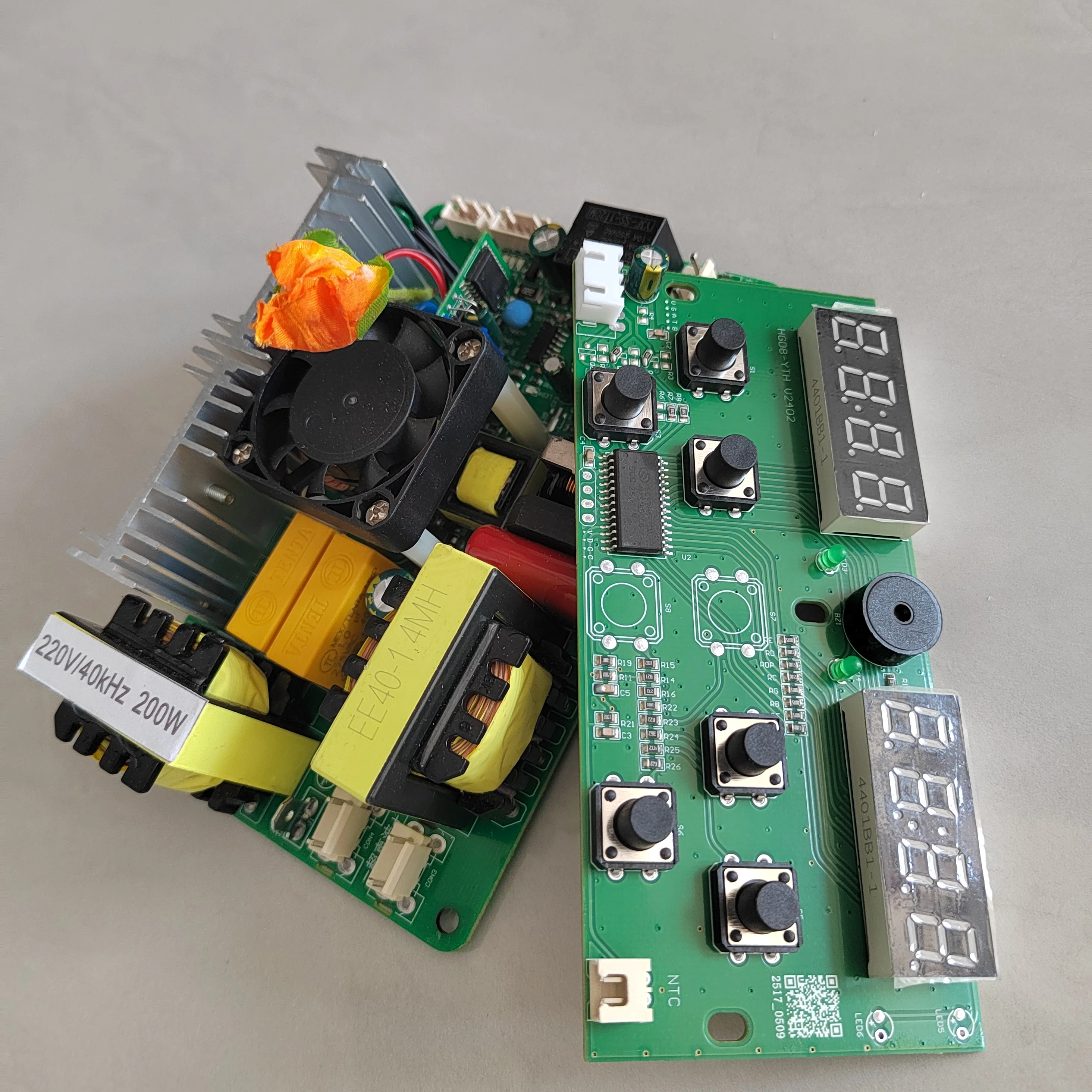 PCB del generador ultrasónico de 28K o 40K 100W-240W con temperatura y temporizador para lavavajillas ultrasónico