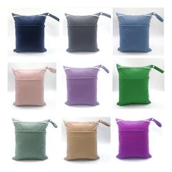 TSOOCOSY  9 Solid Double Zippered Wet/Dry Bag Waterproof Wet Cloth Diaper Backpack Reusable Diaper Cover WetBag