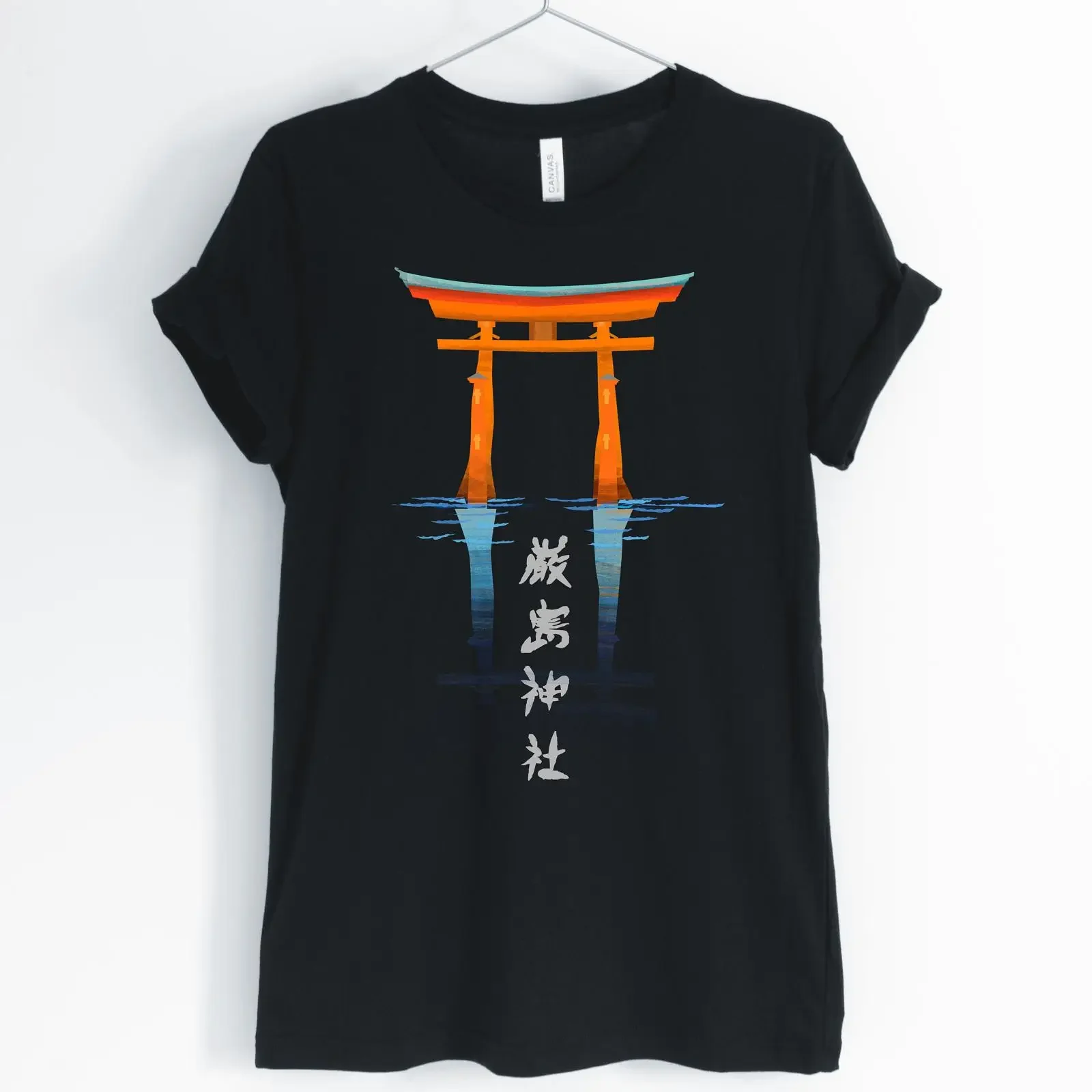 Itsukushima Floating Torii Gate T Shirt Japanese Shrine Art Japan Travel Casual Culture Top vintage Washed Stylish Soft