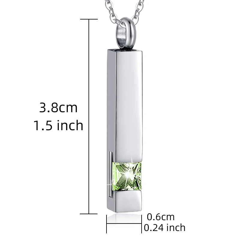 Urn Necklaces for Ashes Crystal Cremation Urn Jewelry Birthstone Cube Urns for Human Ashes Memorial Ashes Necklace Pendant