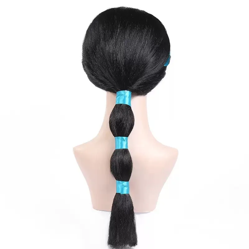 Peluca larga de jazmín negro para niñas, disfraz de Aladino, accesorio para el cabello para fiesta de Halloween, tocado de vacaciones para niñas, regalo