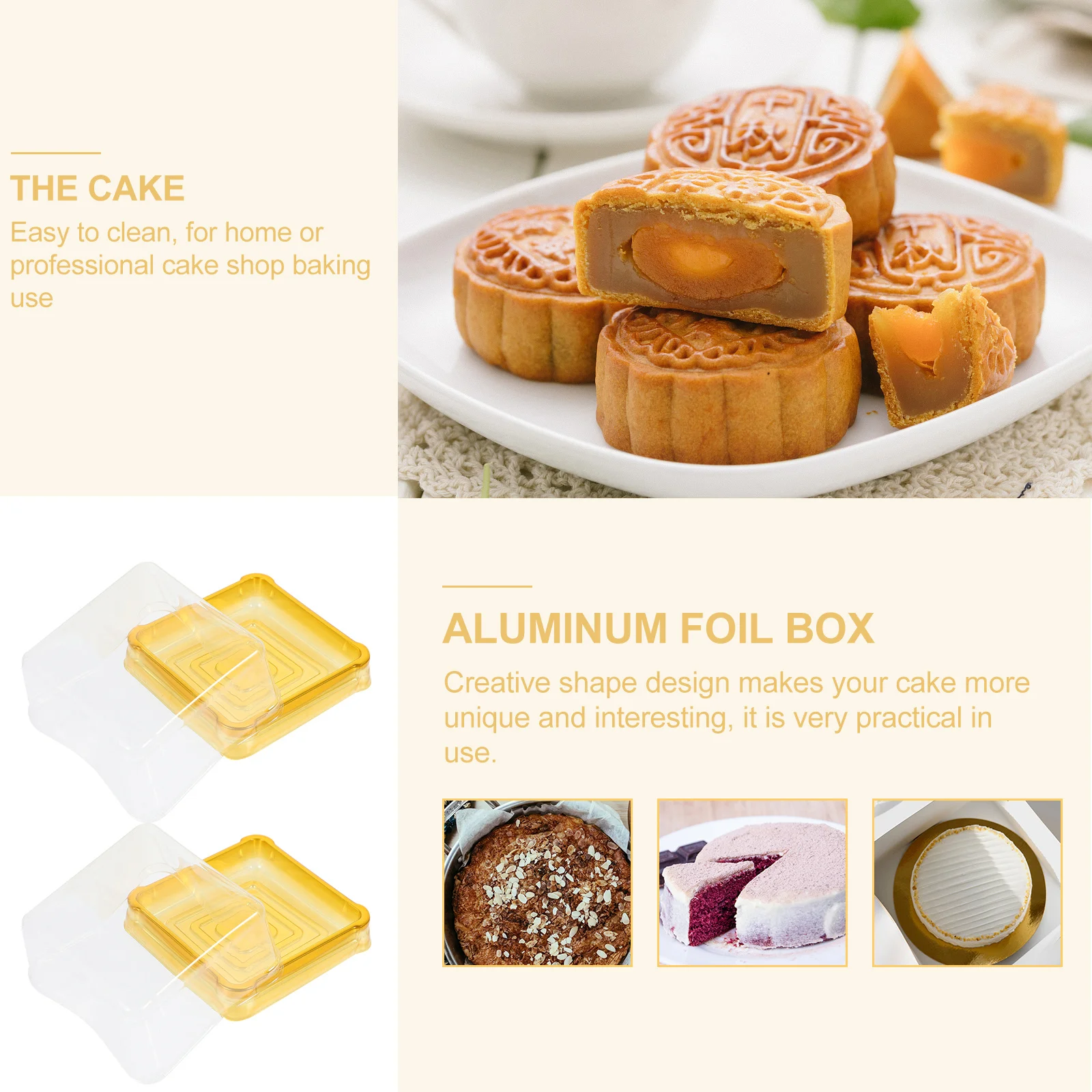 

50pcs Transparent Moon Cake Boxes Premium Abs Waterproof Compact Dome Container For Dessert Packaging Bakery Supplies Cake Puff