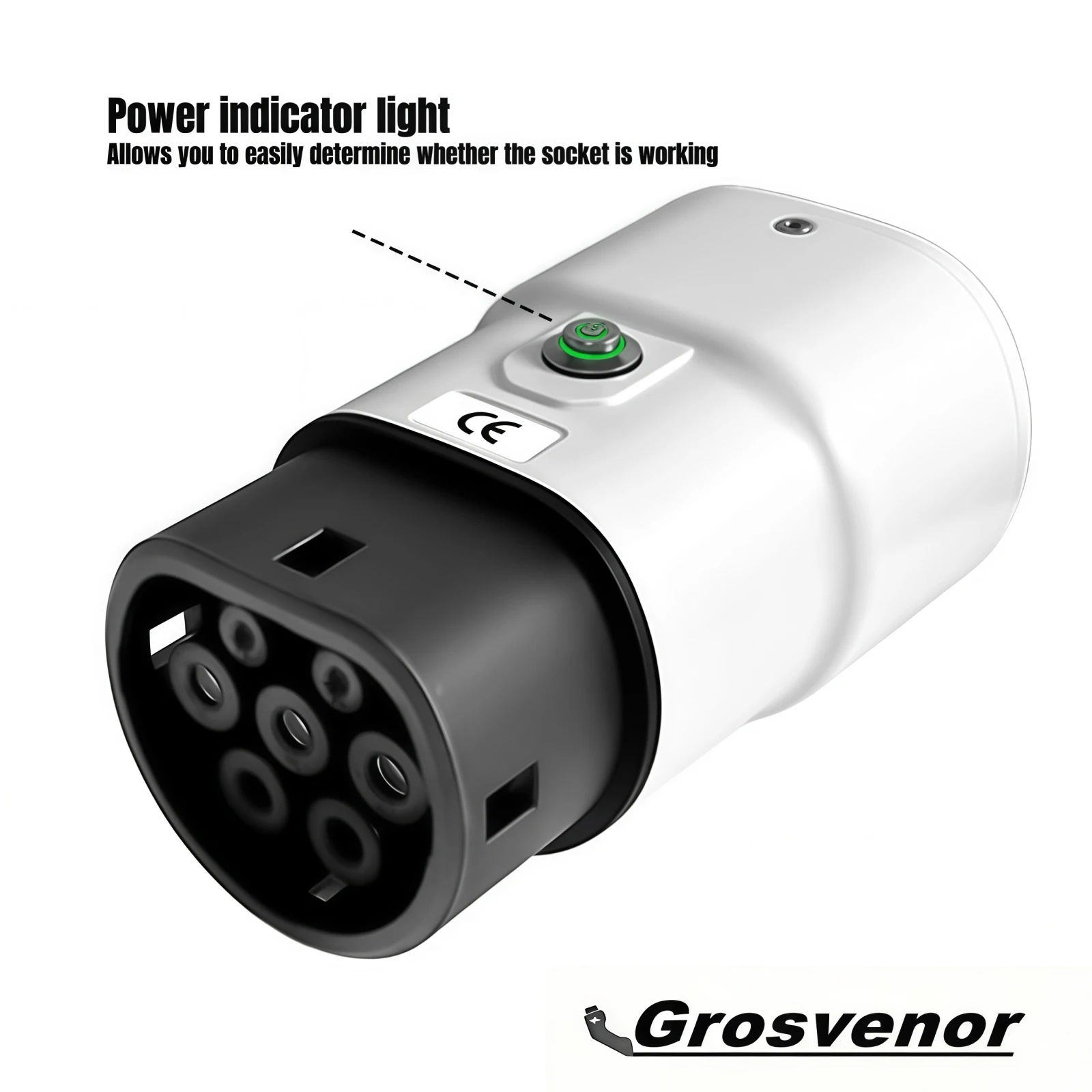 Type2 V2L Discharger 10A 16A 32A EU Socket Power off Button for BYD MG GEELY LEAPMOTOR ZEEKR XPENG EV Discharge Adaptor IEC62196
