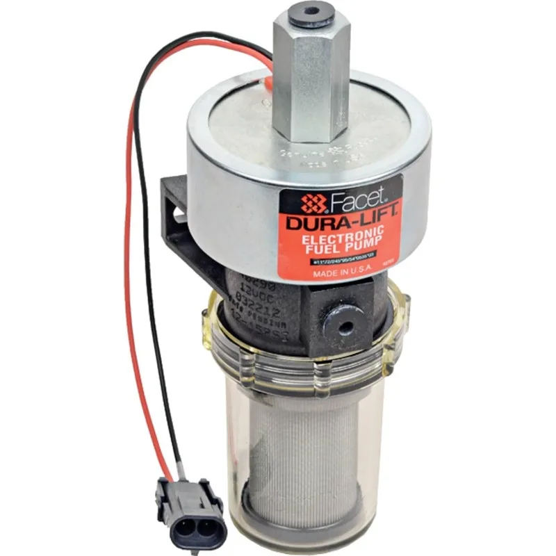 

Facet-Purolator Facet 40290, Facet Dura-Lift 12v Fuel Pump, 1/8 NPT, 12-15 psi, 60" Lift
