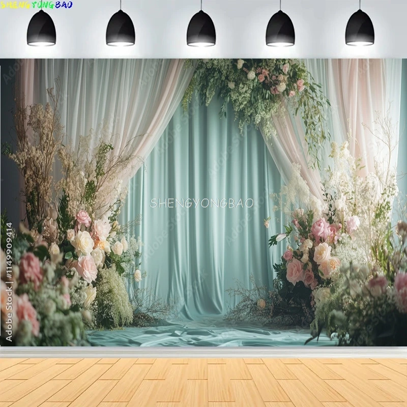 

Otherworldly Landscapes Dreamy Wedding Photography Backdrops Birthday Party Decor Aesthetic Bride Floral Photo Background HL-04