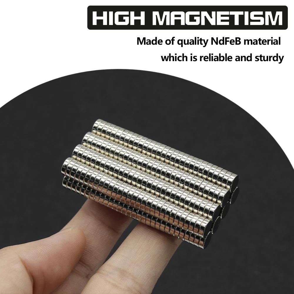 6x2mm N35 NdFeB Round Neodymium Magnet Super Strong Permanent Powerful Magnets Refrigerator DIY Craft Multi‑Purpose Magnetic