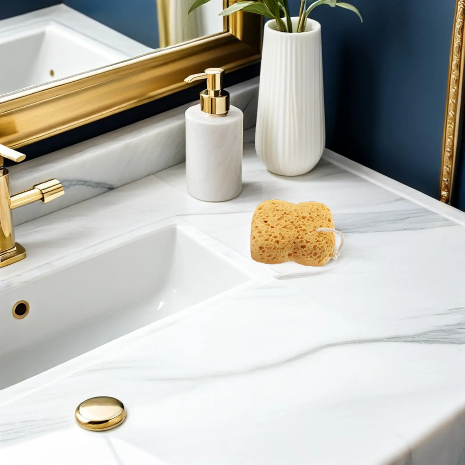 

4Pcs Exfoliating Body Sponge Soft Honeycomb Bath Scrubber for Effective Cleansing Reusable Shower Sponge for Men Women Sensitive