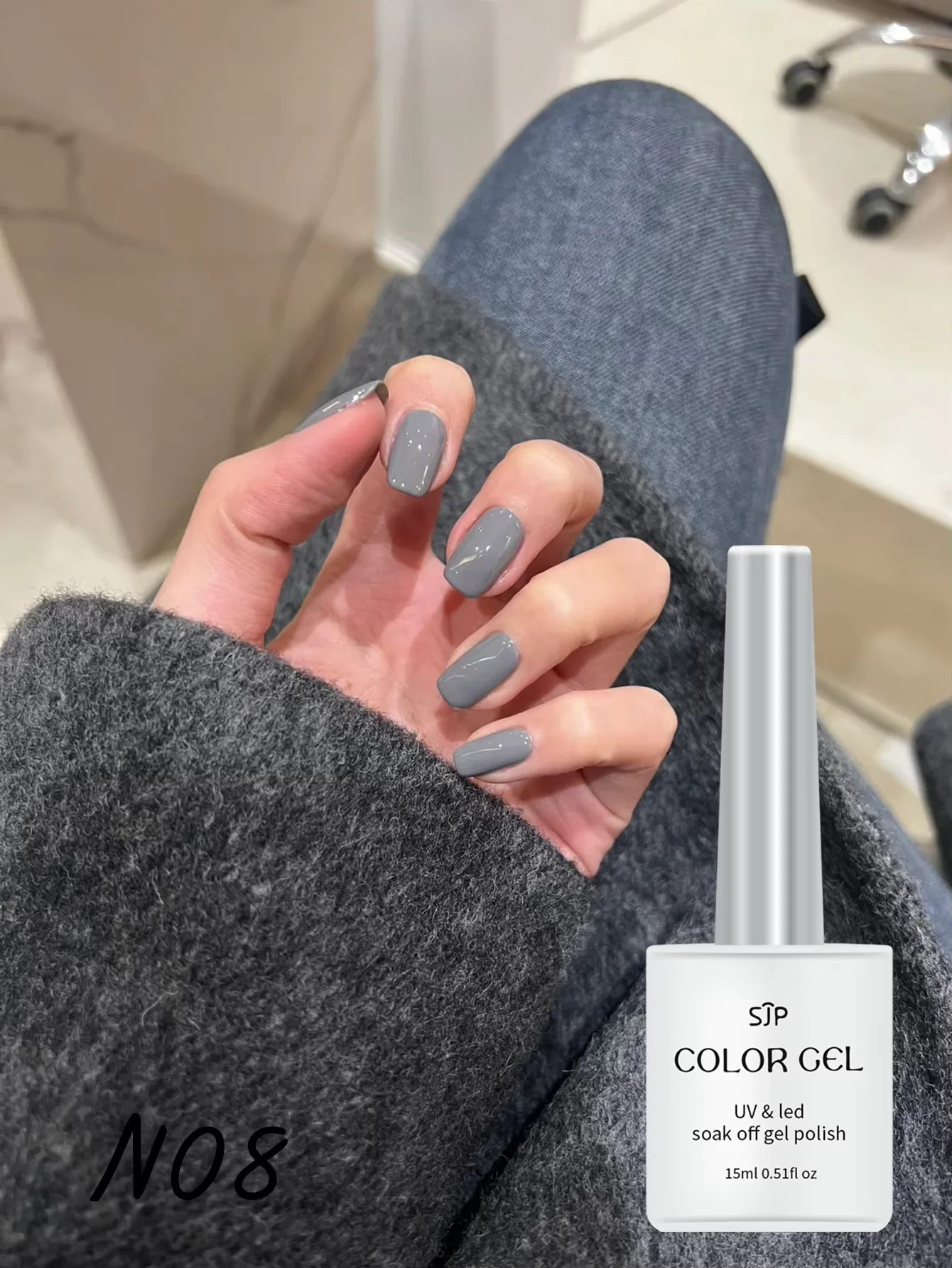 1/5 gris vernis à ongles Gel ensemble bricolage Nail Art décoration tremper Gel UV longue durée manucure peinture Gel Vernis Kits