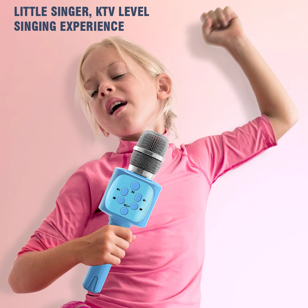 Música microfone brinquedo para crianças vocal brinquedos educativos karaoke bluetooth cantando alto-falante presente das crianças microfone sem fio