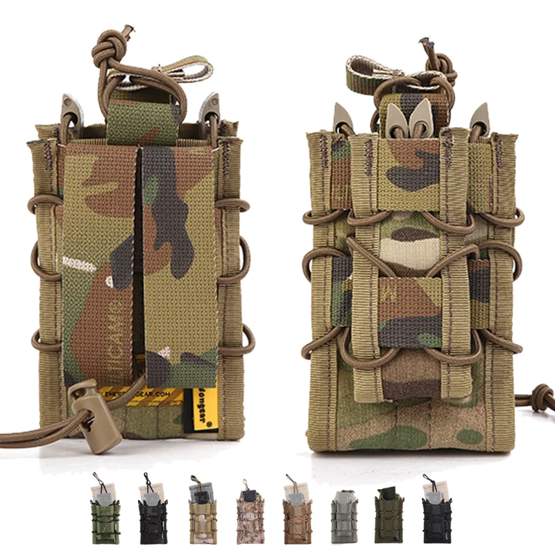 Emersongear 5.56 Dual Decker Magazine Pouch Hunting Tactical M4 Mag Pouch Airsoft Rifle Molle Mag Nylon Pouch EM6346