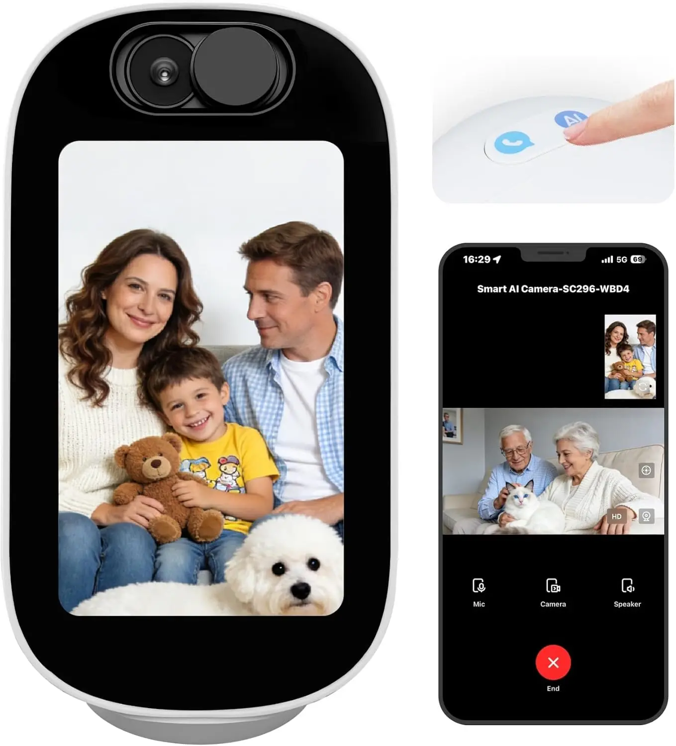 

4MP Smart Baby Monitor with 4" Screen, AI Conversation, Two-Way Video, Auto Tracking, 5G WiFi