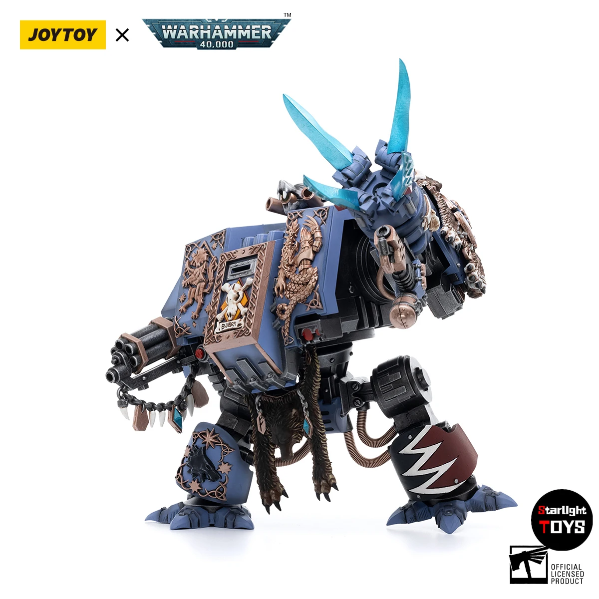 【متوفر】JOYTOY 1/18 عمل الشكل Warhammer 40K Space Wolves Bjorn دمية لعبة مجسمة ذات يد سقطية