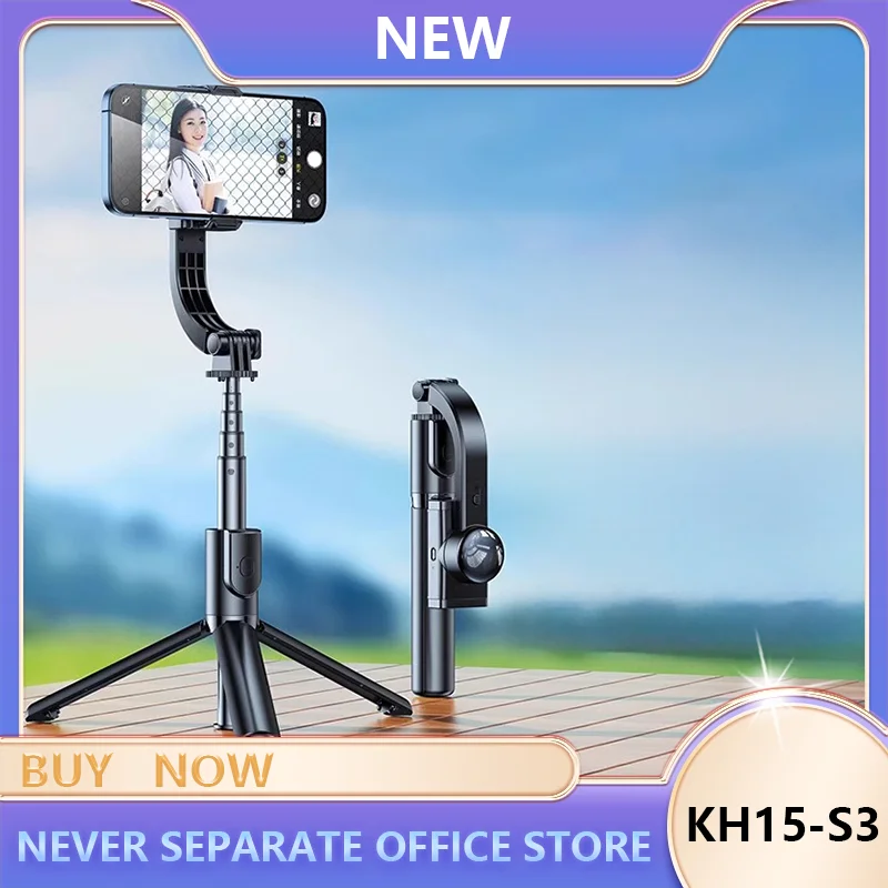 2024 NEW KH15-S3 Bluetooth Selfie Stick Tripod with Remote Extendable Tripod Selfie Light Detachable for Ios Android Smartphone