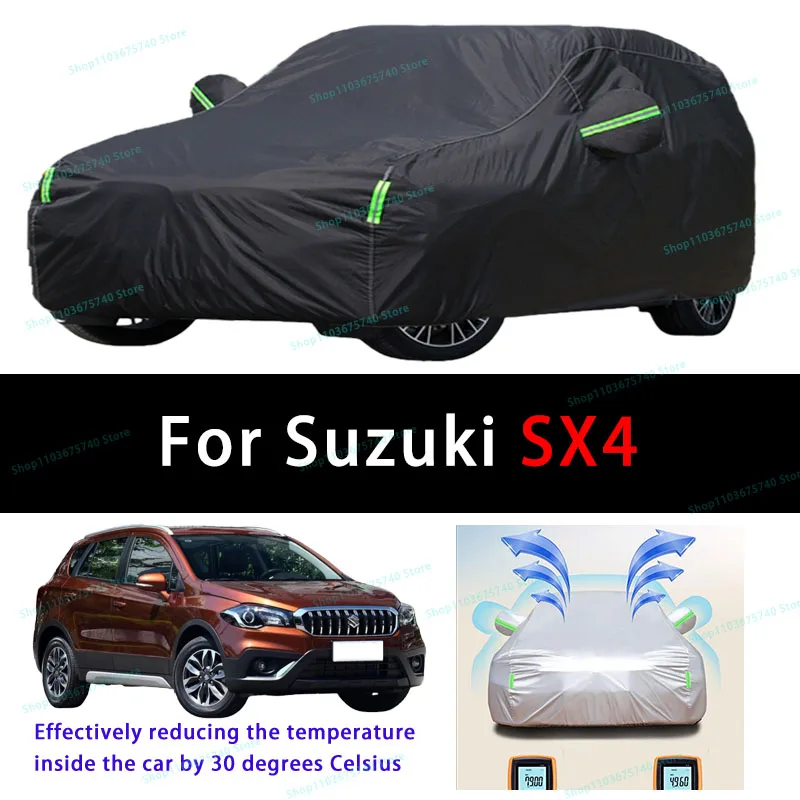 

For Suzuki SX4 Summer Full Car Covers Outdoor Sun uv Protection Dust Cooling Protective Auto Protective Cover