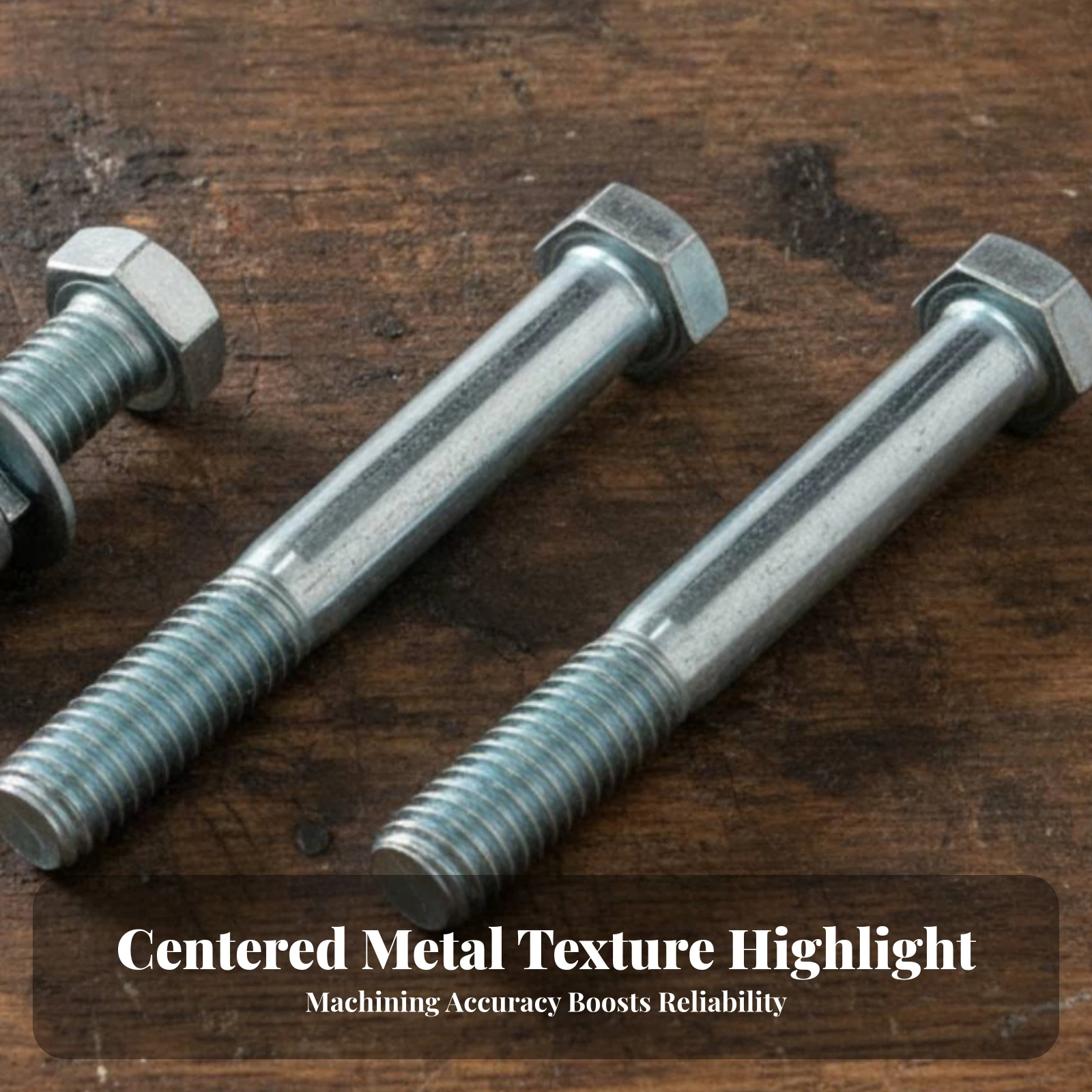 4 Pieces Hex-Head Bolts with Nuts and Washers Sturdy Hex Head Bolts with Nuts and Washers Fasteners Silver for DIYers