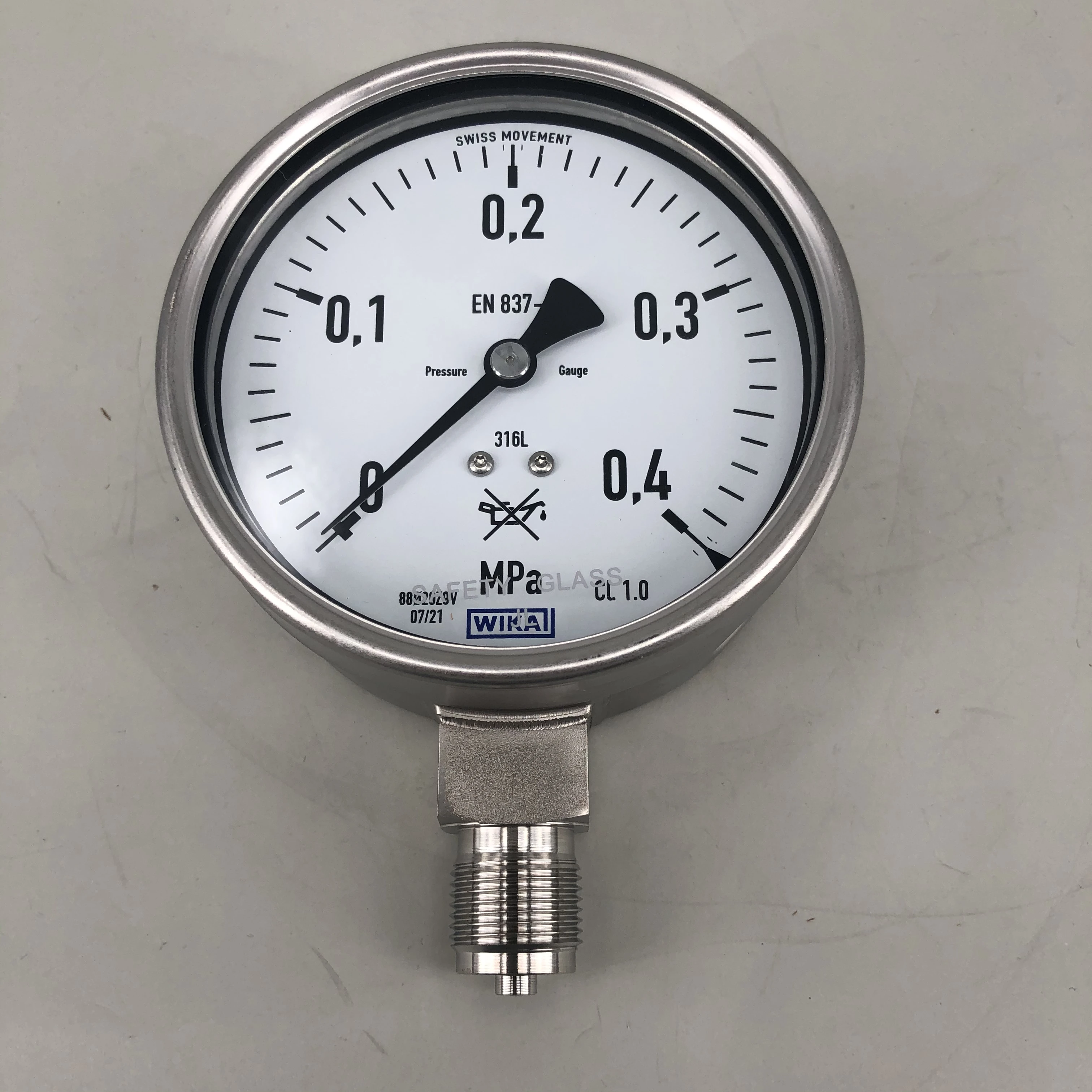 Germany Stainless Steel   Pressure Gauge Model 233.50.100 Low Price High Quality Gauges