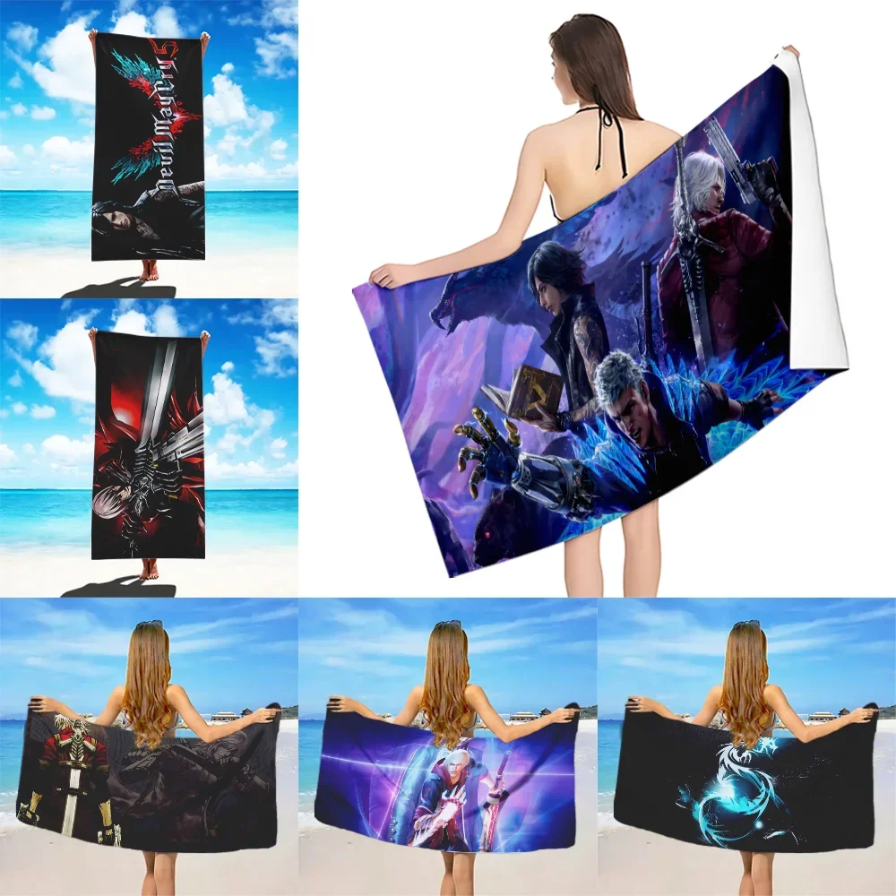 

Devil May Cry Beach Towel Microfiber Sand Free Quick Dry Soft Sandproof Pool Towels Gift for Women Travel Gym Shower Camping