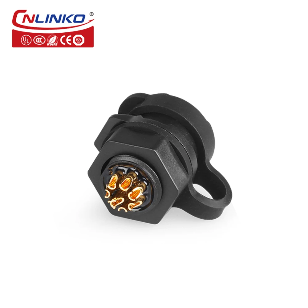 CNLINKO 2 3 4 5 6 7 8 Pin M12 Waterproof Industrial Connectors Cable Power IP68 AC/DC Male Plug Female Socket with Plastic Jack