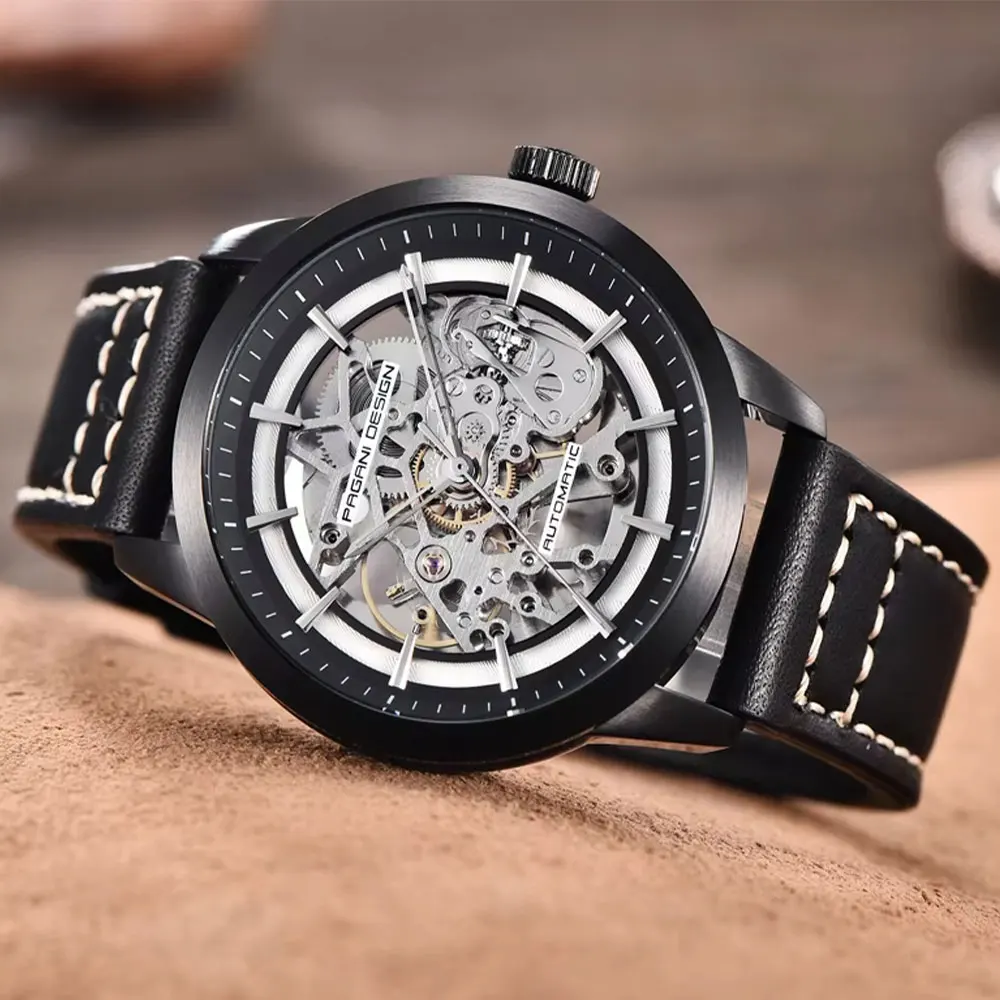 Men's Classic Hollow Mechanical Watch, Waterproof