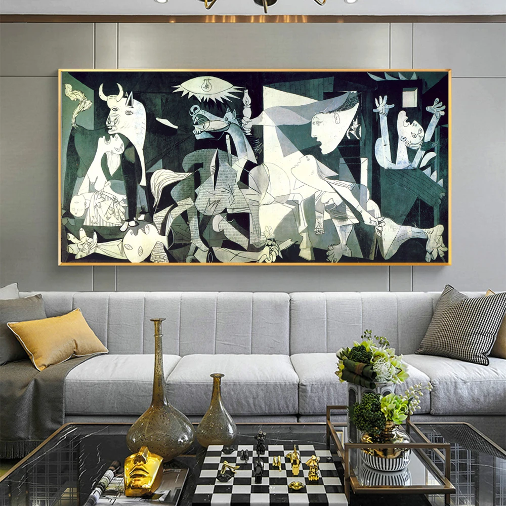 Guernica Picasso 5D Diamond Painting Novelties Abstract Art Full Diamond Embroidery Set Modernistyczny wystrój domu Słynny obraz olejny