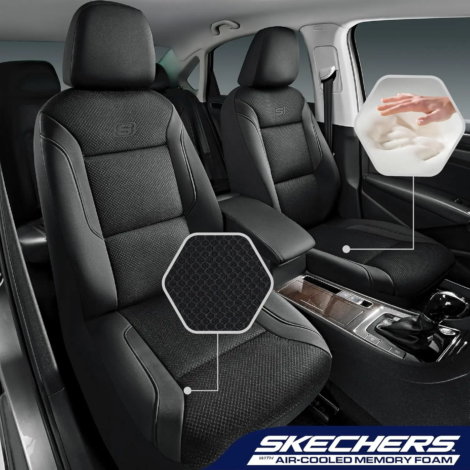 Air Cool Mesh Thick Seat Covers, Airbag Compatible Seat Cover for Cars, Automotive Comfort & Protection for Most ,Vans,Trucks