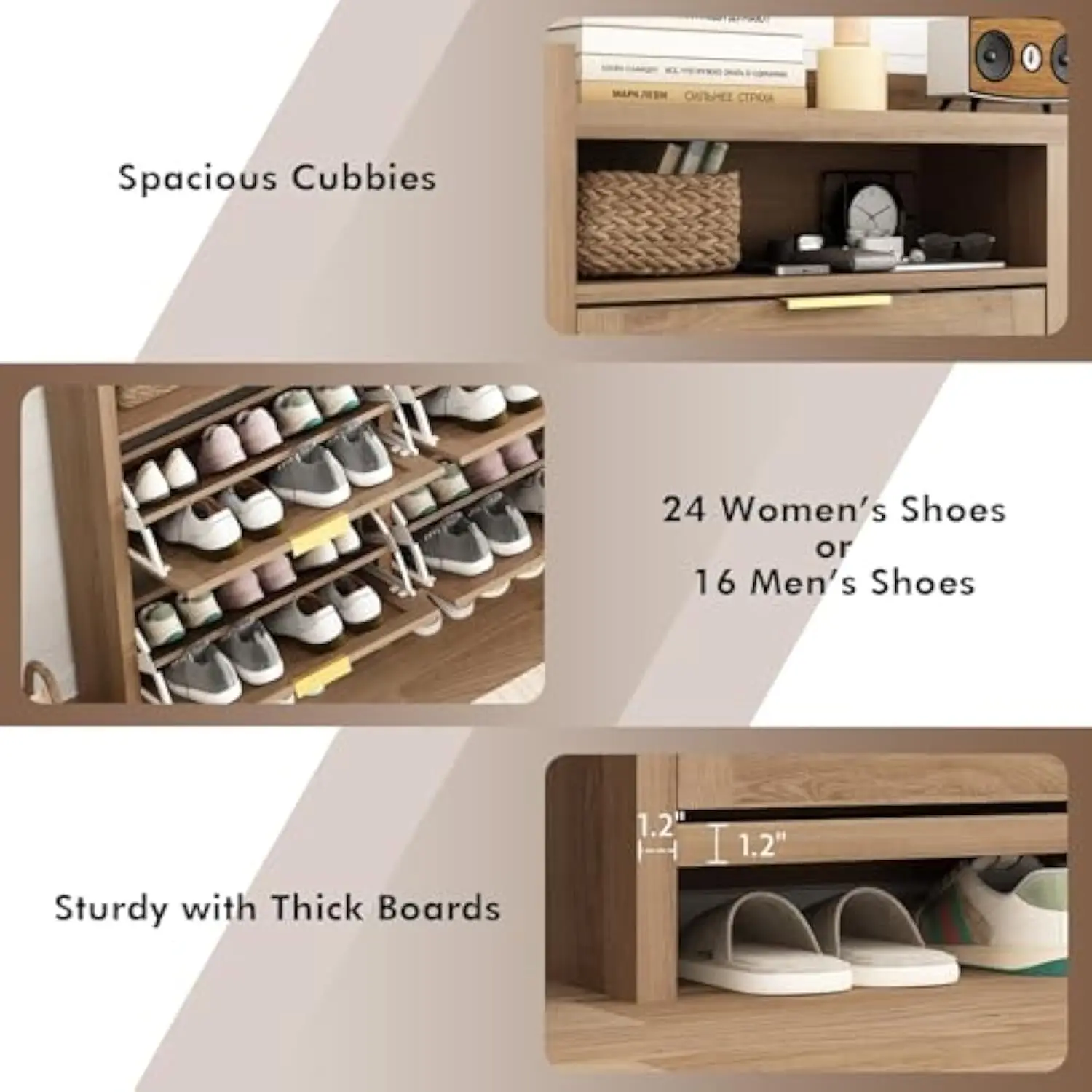 خزانة منظم تخزين للمدخل ، رف أحذية من الراتان لمدخل الباب الأمامي ، ضيق ، مخفي ، نحيف ، Fl