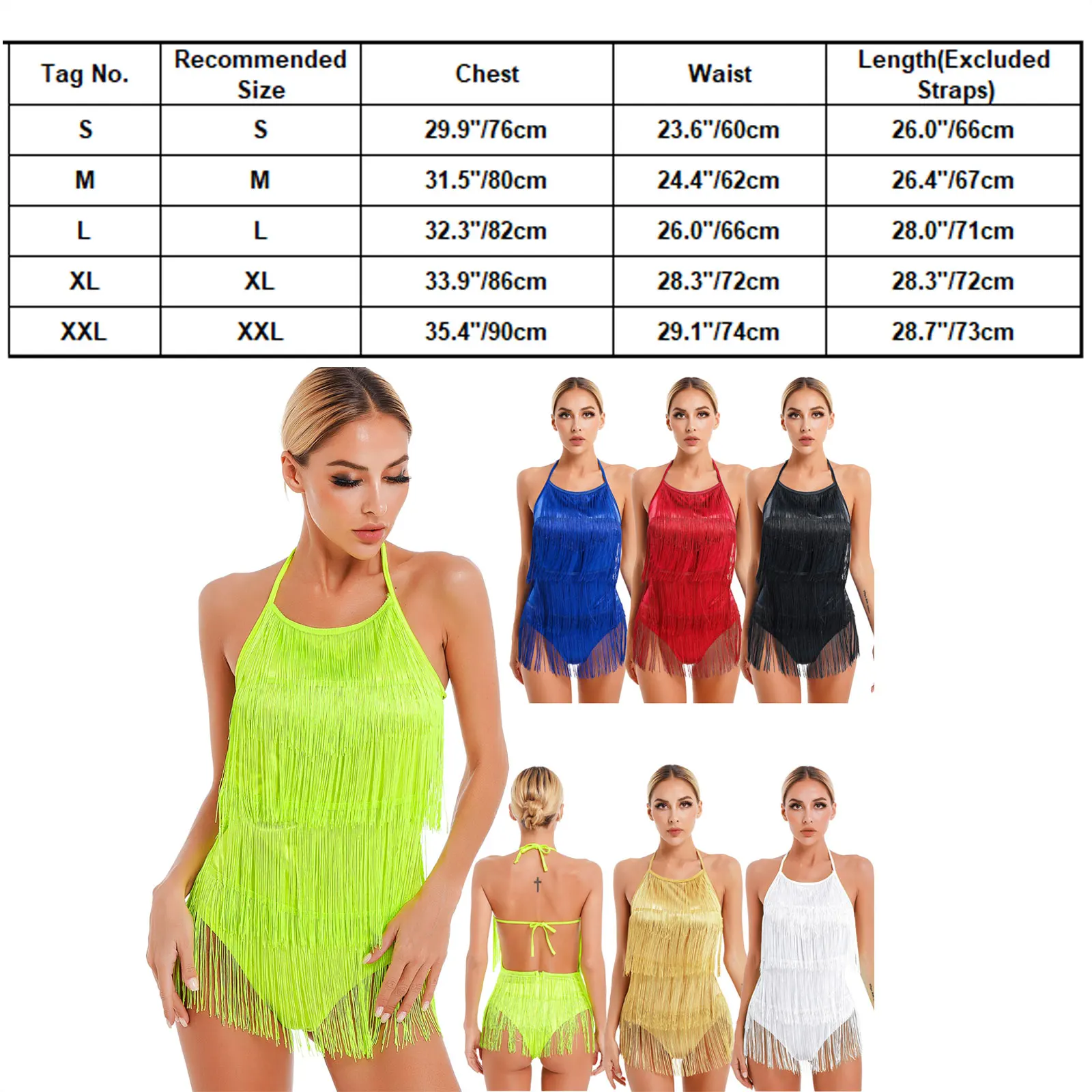 Women Latin Dancing Tassels Sequin Fringe Flapper Dress Salsa Ballroom Tango Cha Cha Rumba Samba Latin Dance Dress Rave Costume